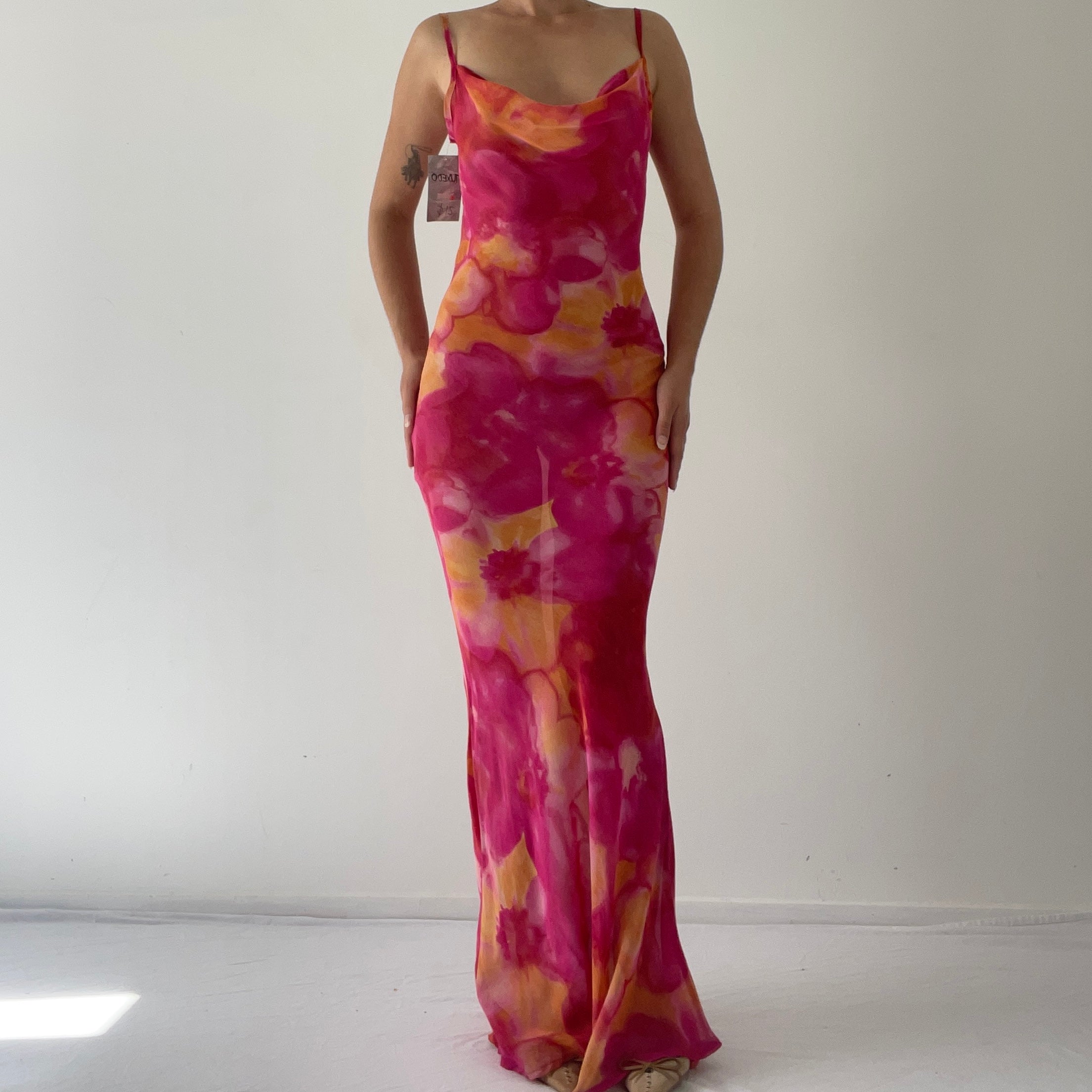 Bias Cowl Maxi Dress | XS