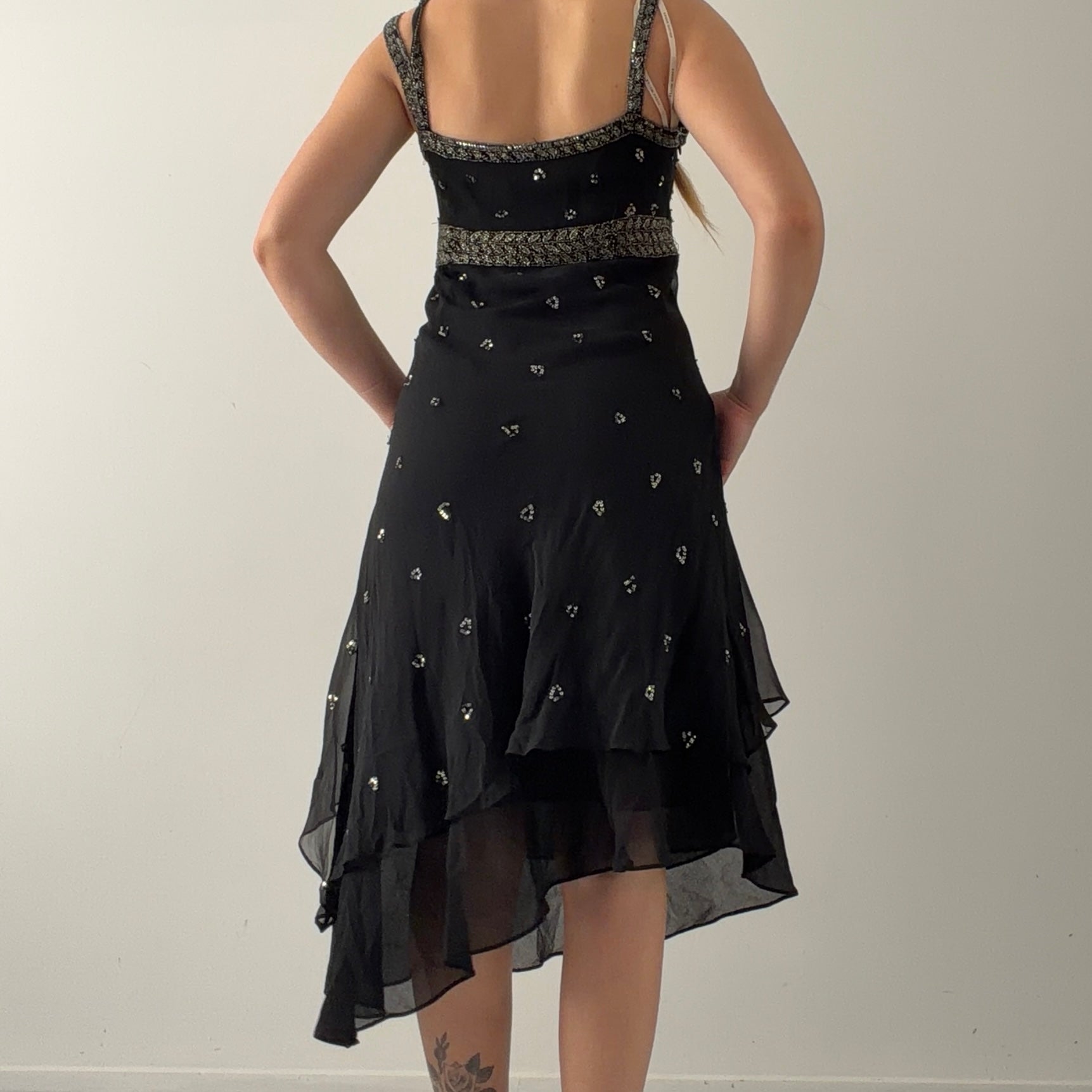 Karen Millen Silk Beaded Dress | 10-12