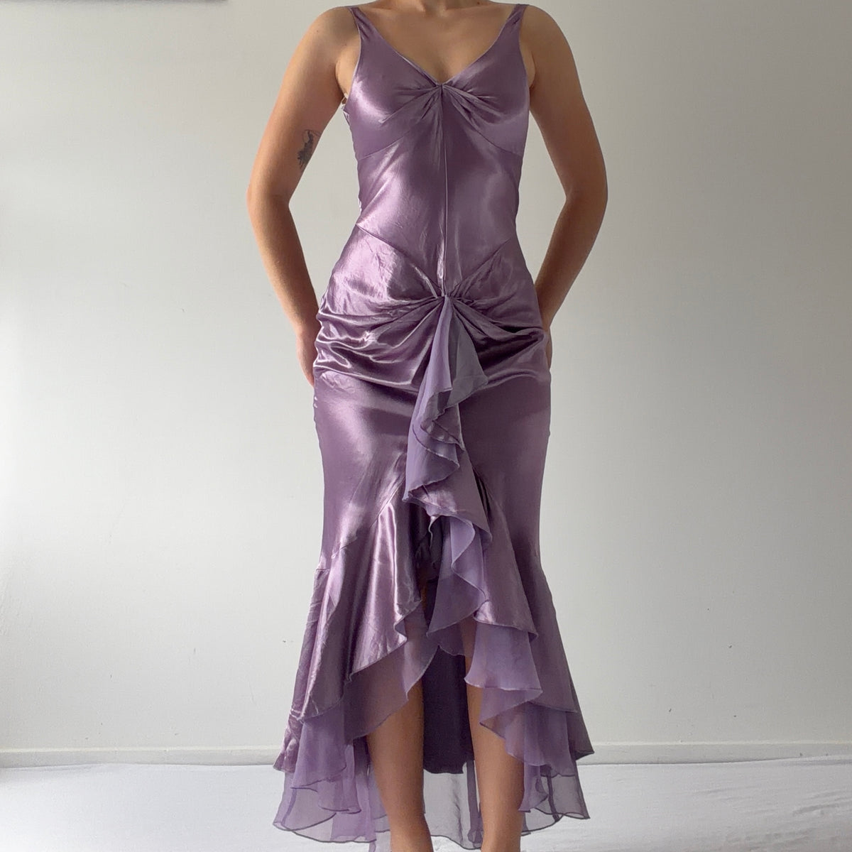 Urban Girl Nites Ruffle Midi Dress | XS