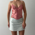 2000 Victoria's Secret Silk Top | Coral Pink | S