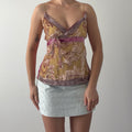Cortefiel Velvet Burnout Cami | 10-12