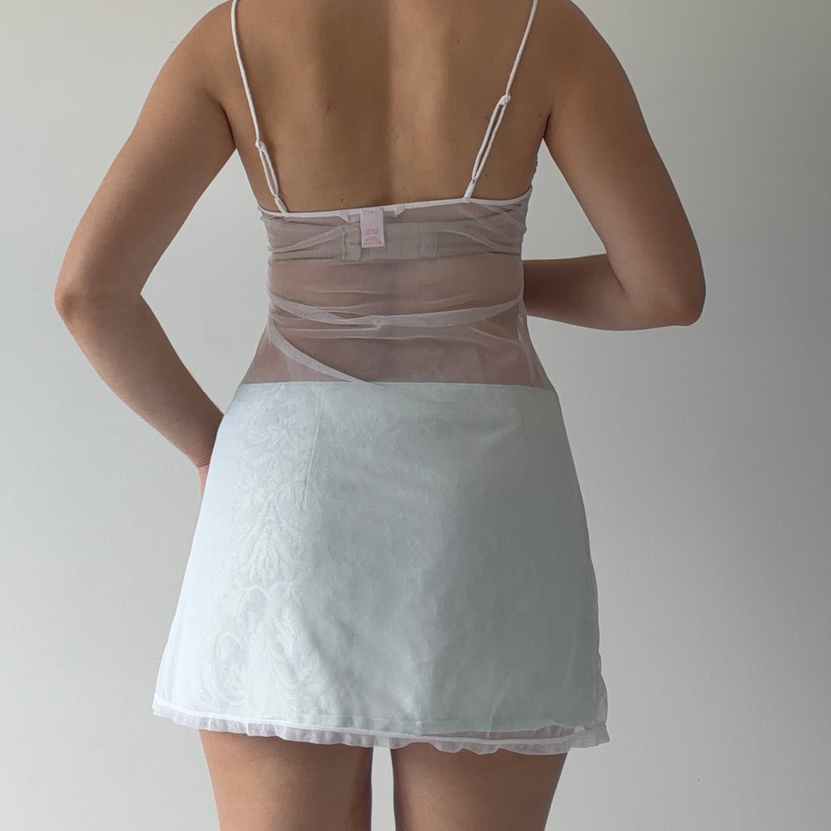 Victoria's Secret Broderie Mesh Slip | M