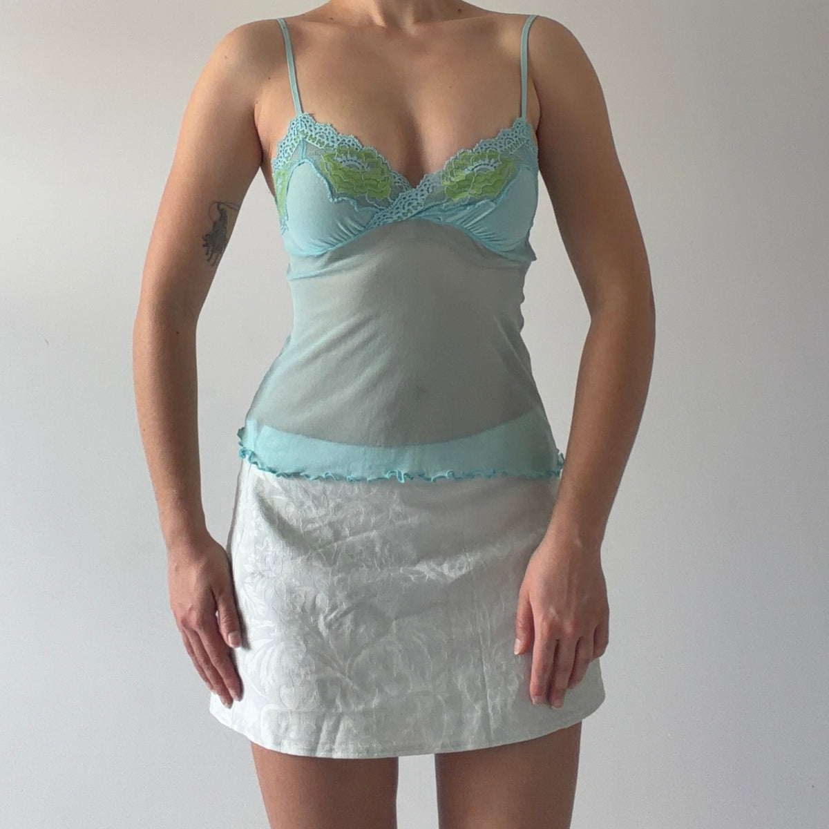 On Gossamer Mesh Cami | S