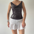 90s Glassons Iridescent Cowl Top | 10-12