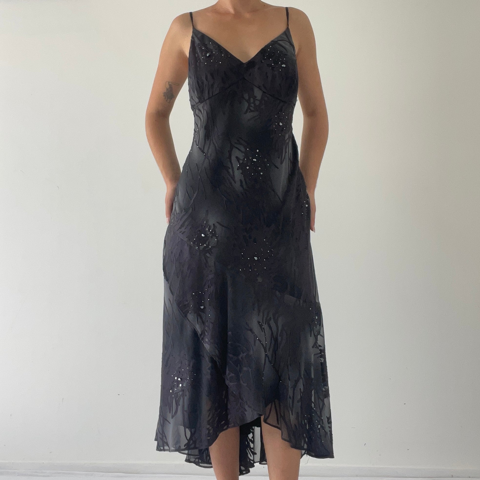 Liz Jordan Beaded Ruffle Dress | 12-14