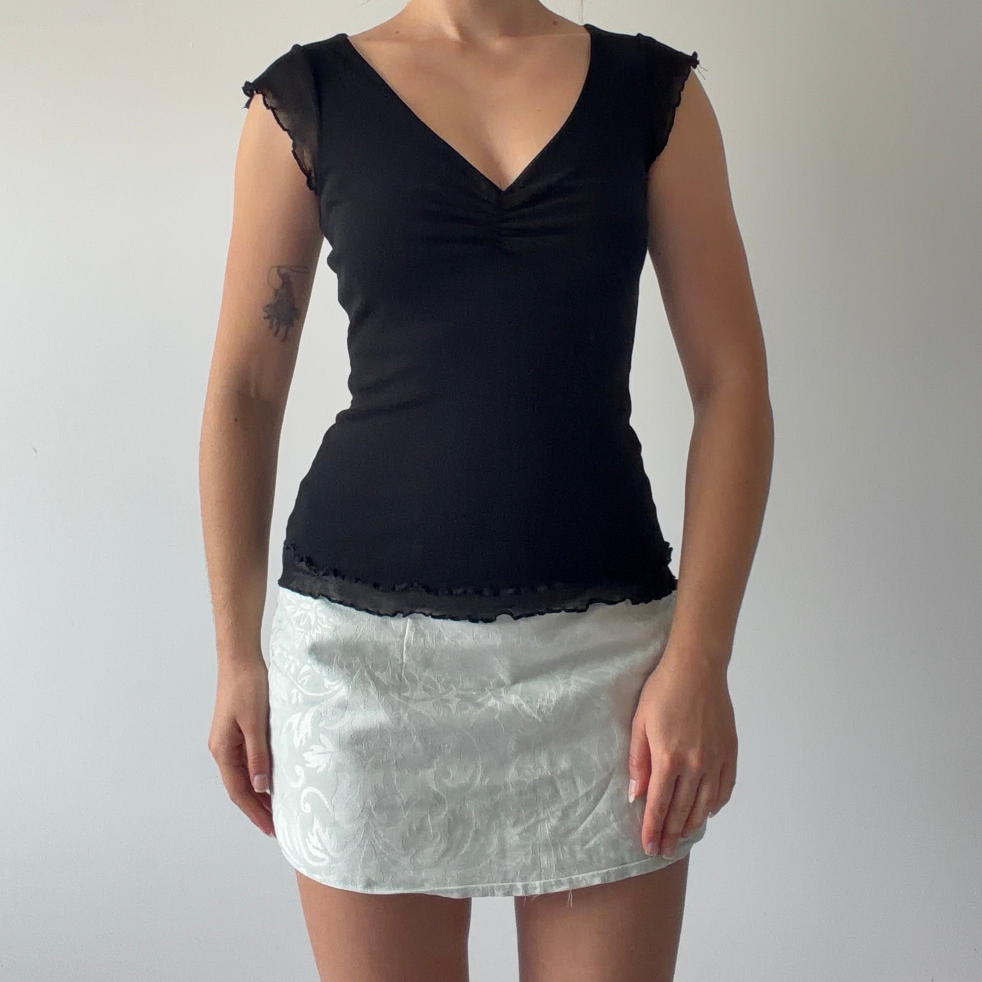 Oasis Mesh Babydoll Top | S