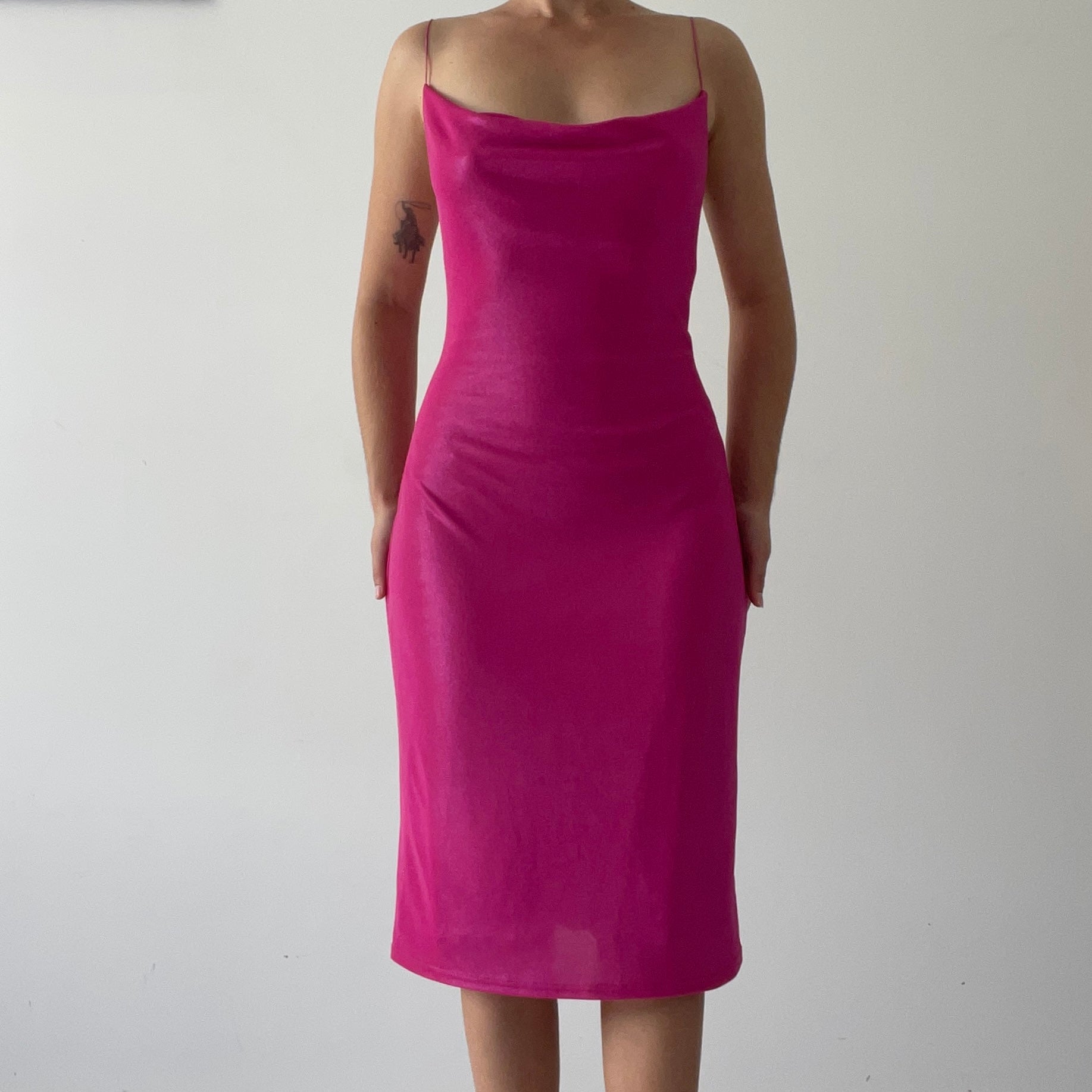 Backless Cowl Midi Dress | Made in Australia | 10-12
