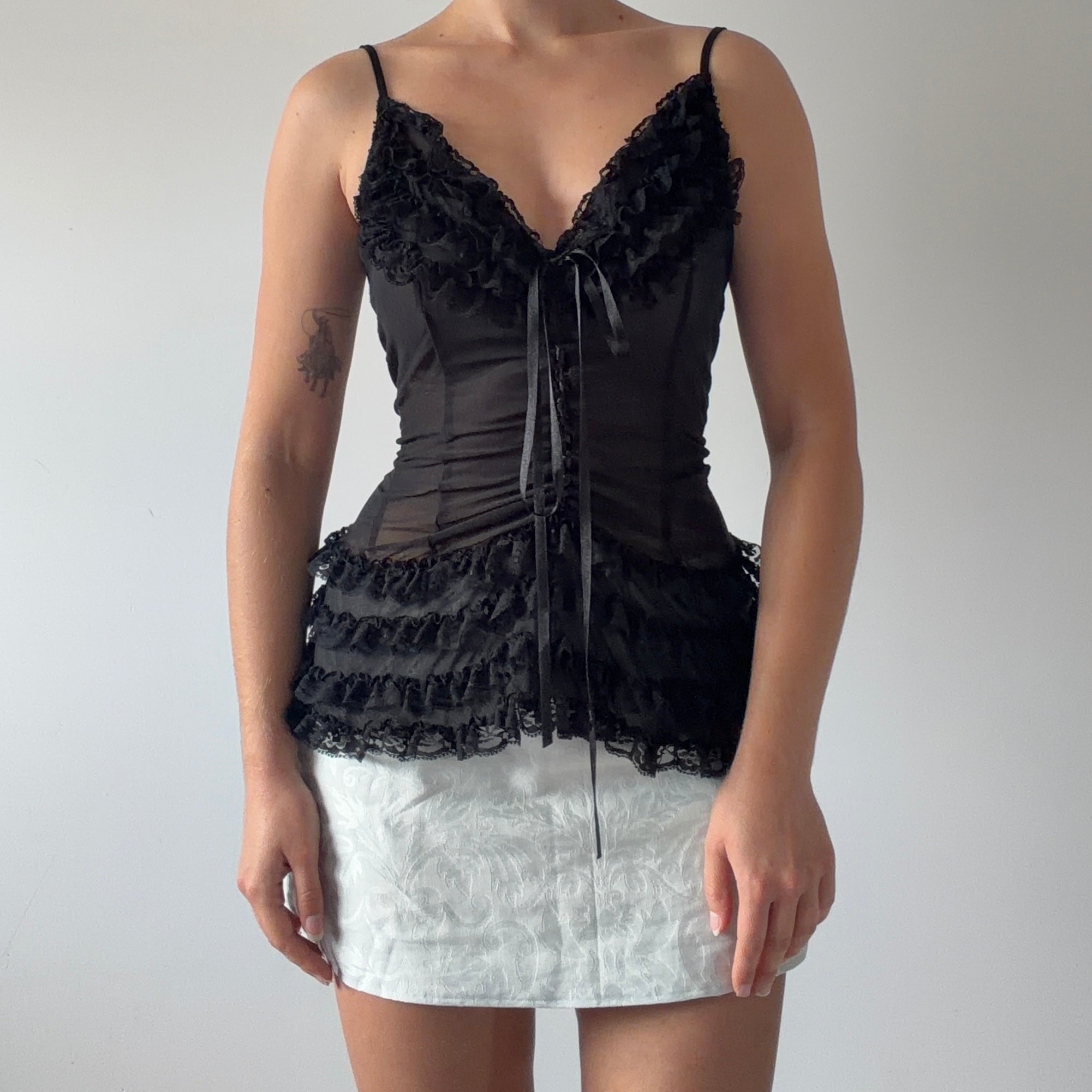 Frederick's of Hollywood Ruffle Top | L-XL