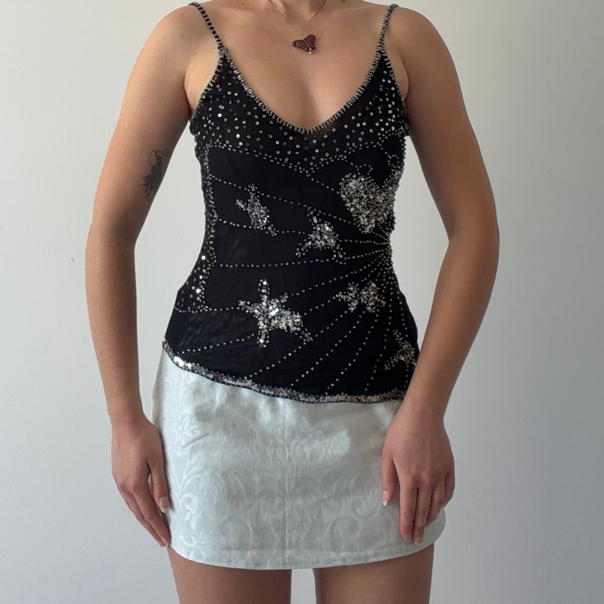 Kookai Beaded Sequin Cami | XS