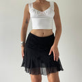 Ice Silk Mini Skirt | 12-14