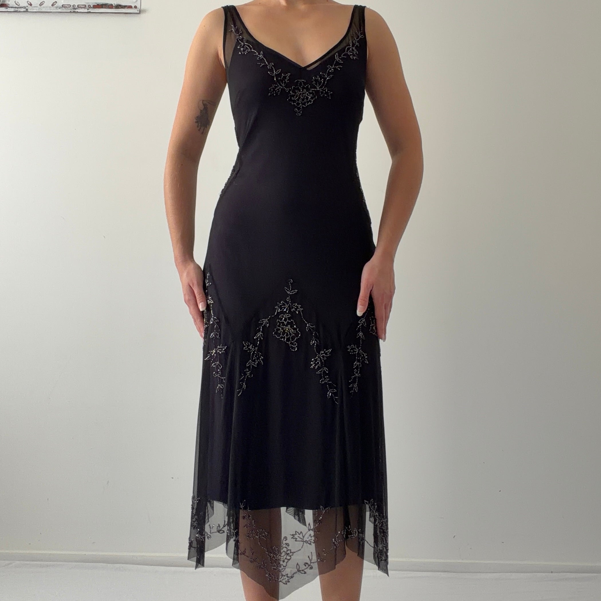 Laundry By Shelli Segal Beaded Fairy Dress | M