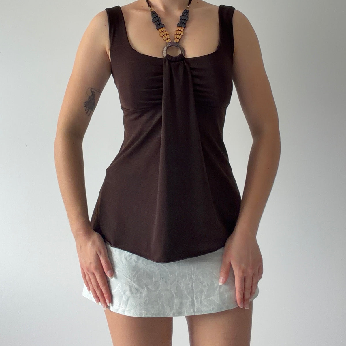 Iz Byer Beaded Halter Top | M