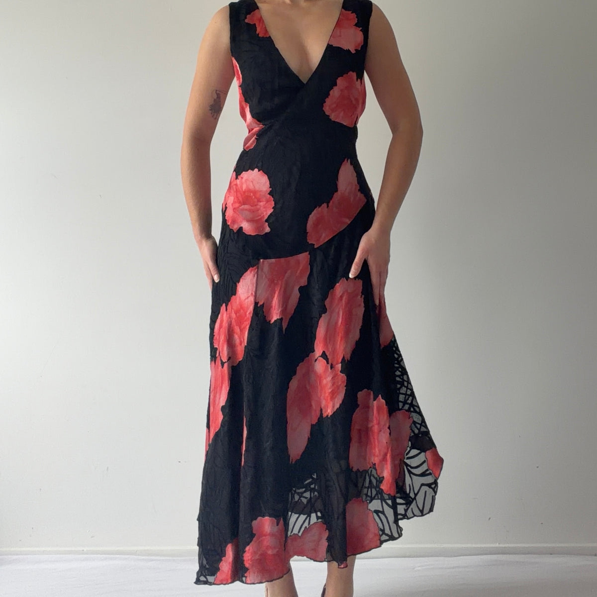 Dressbarn Floral Midi Dress | L