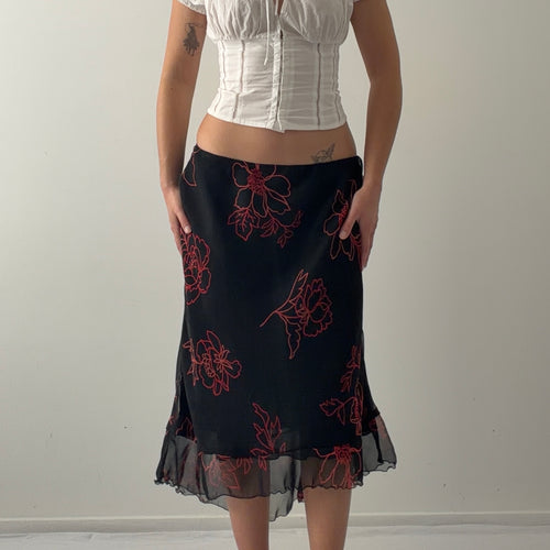 Giorgio Fiorlini Floral Midi Skirt | L