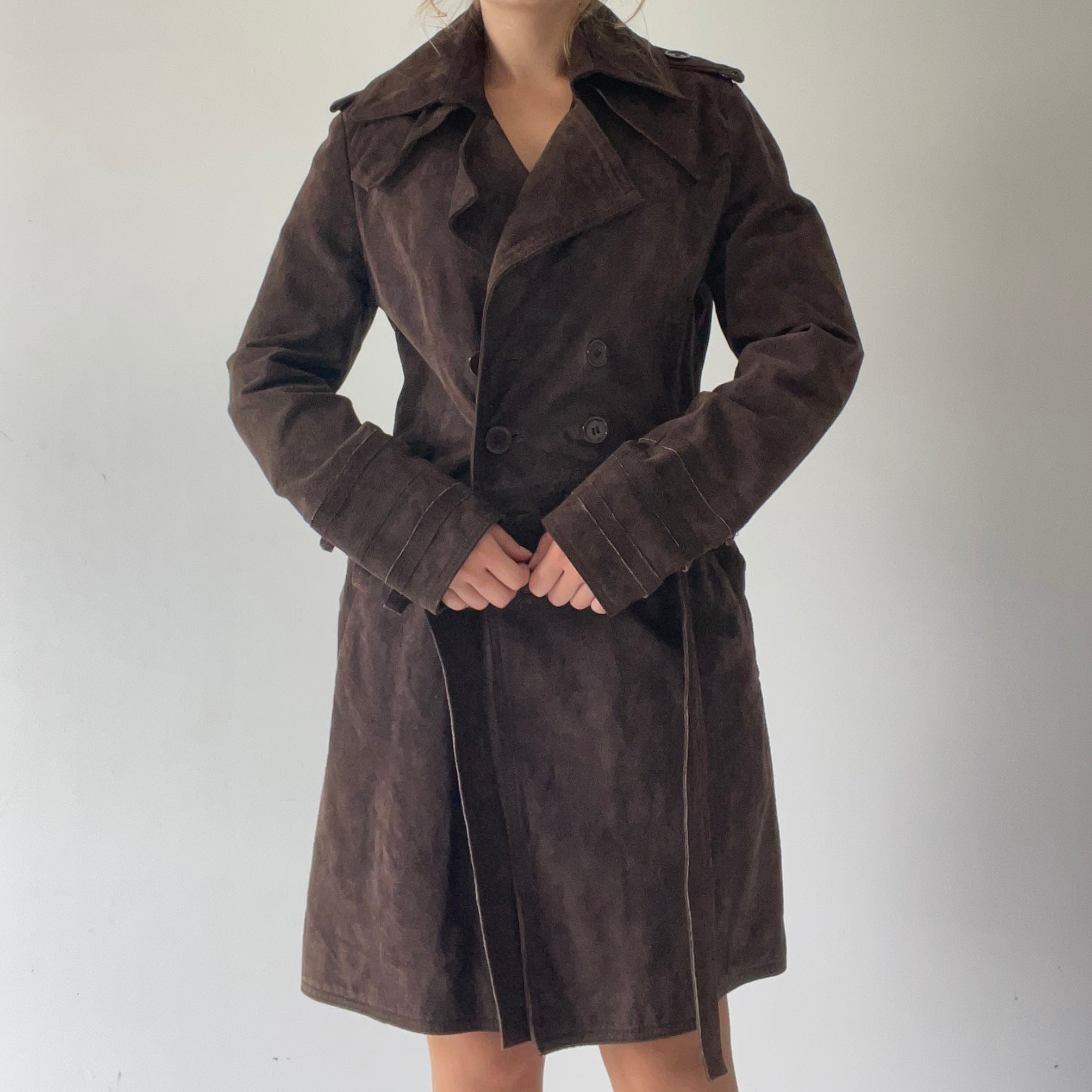 First Hand Leather Trench Coat | 6-10