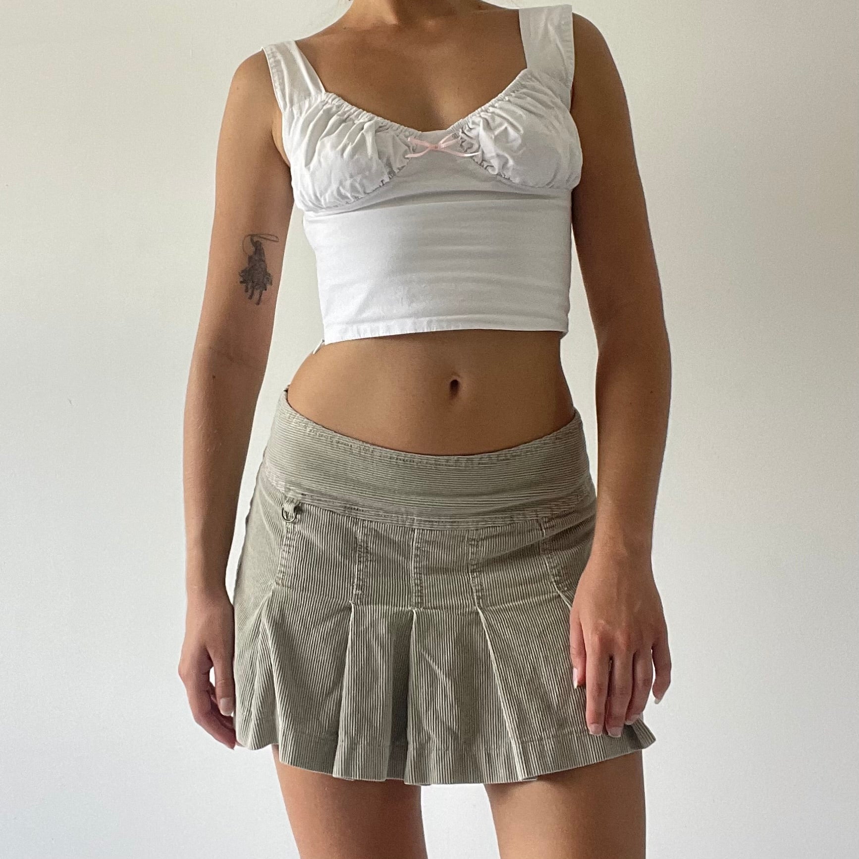 00s Zara Pleated Micro Mini | XS