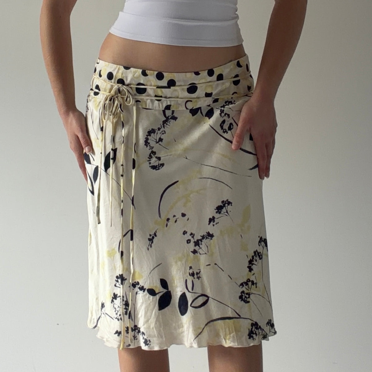 Kenzie Silk Midi Skirt | S-M
