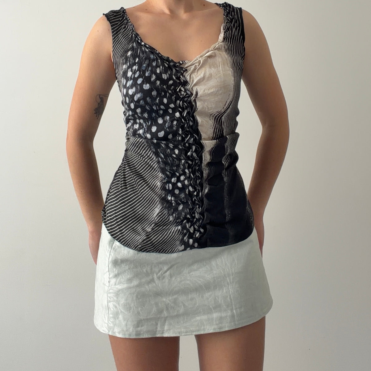 Silk Scoop Ruched Cami | S