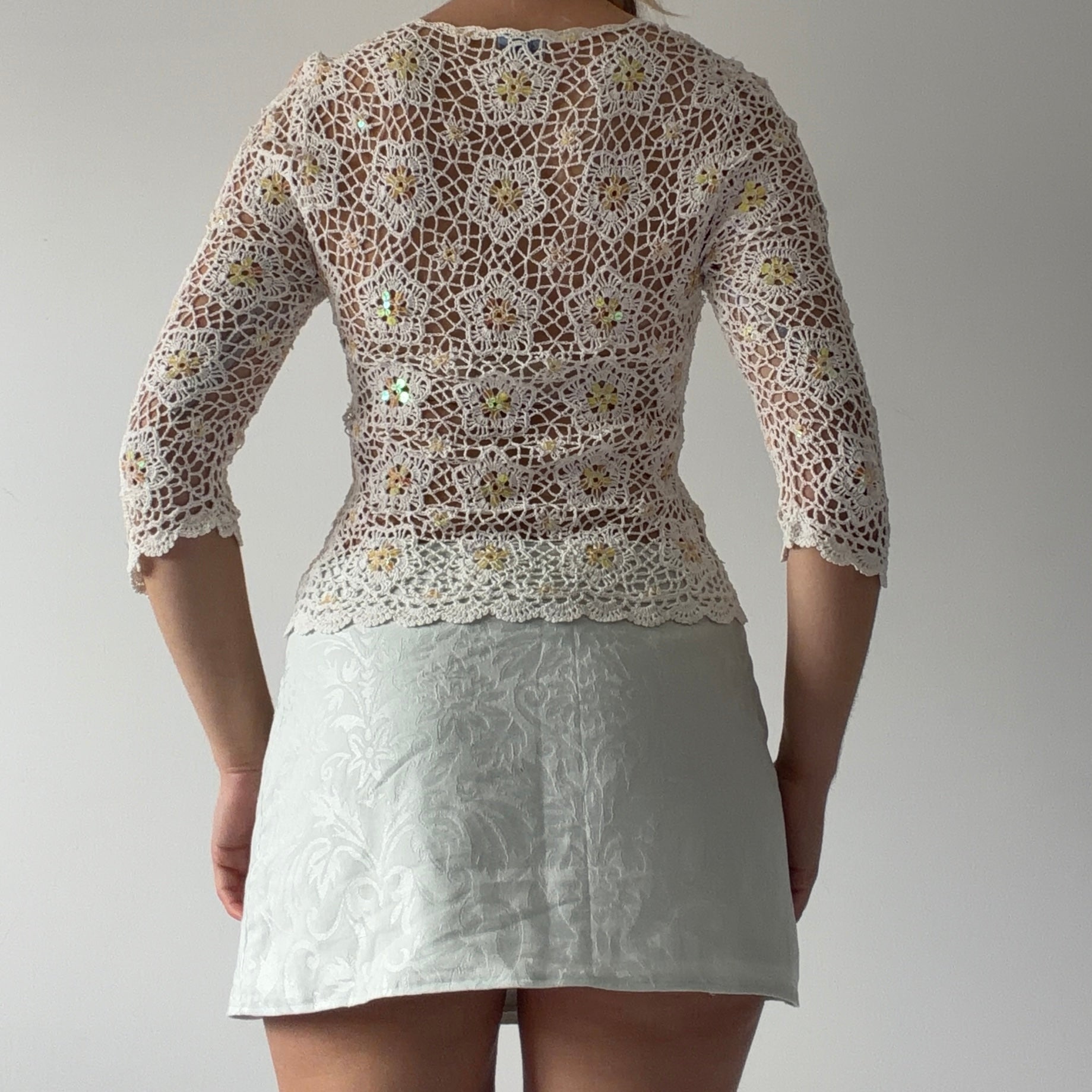 Oasis Sequin Crochet Top | 6-8