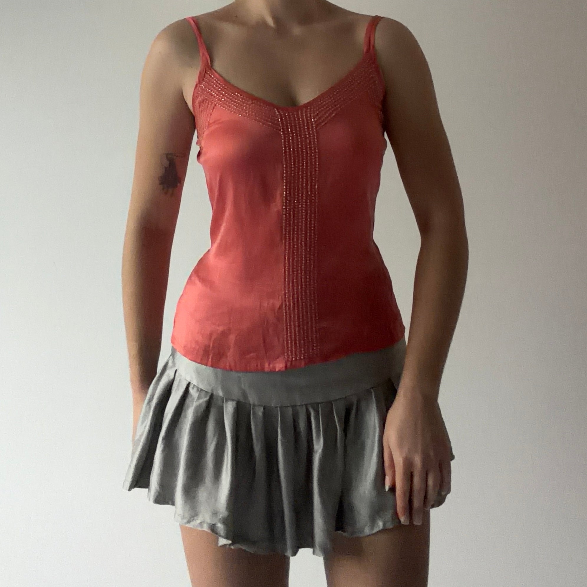 Etam Silk Beaded Cami | 8-10