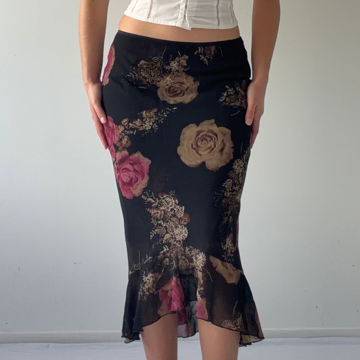 Star City Floral Midi Skirt | Made in USA | 6-8