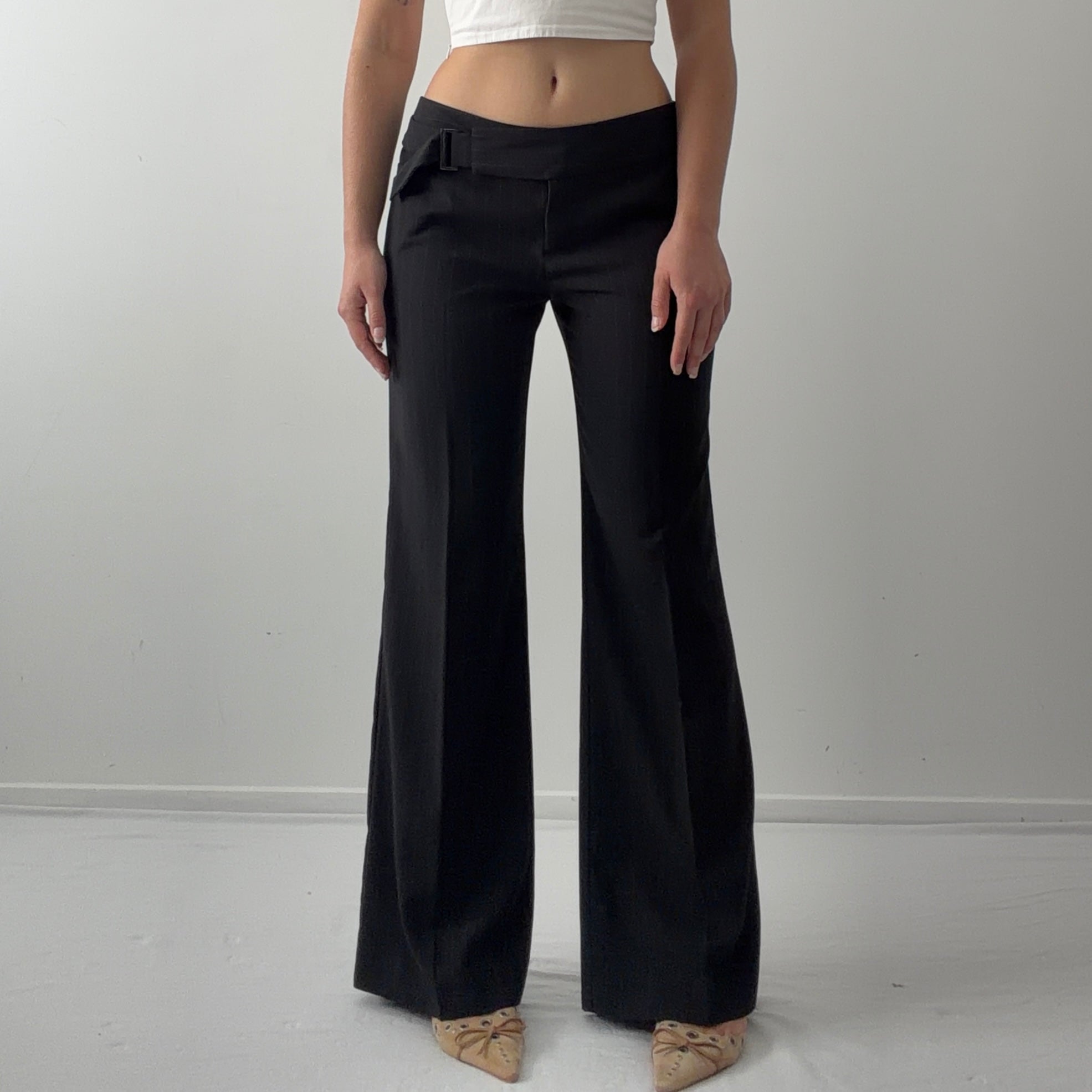 00s Max Low Rise Wide Pants | 8-10