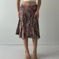 Ann Taylor Silk Paisley Midi Skirt | 6-8