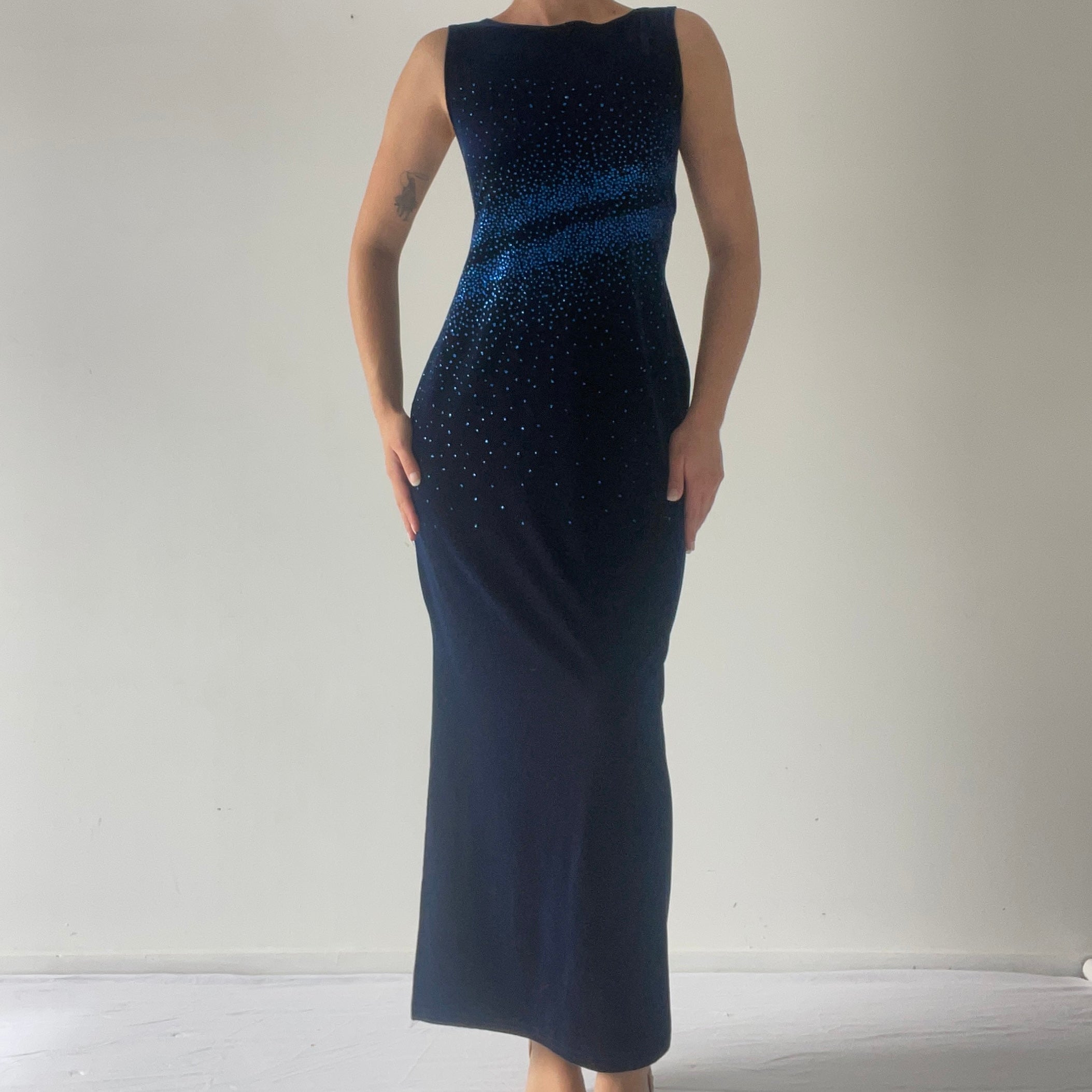 Velvet Sequin Maxi Dress | 14-16