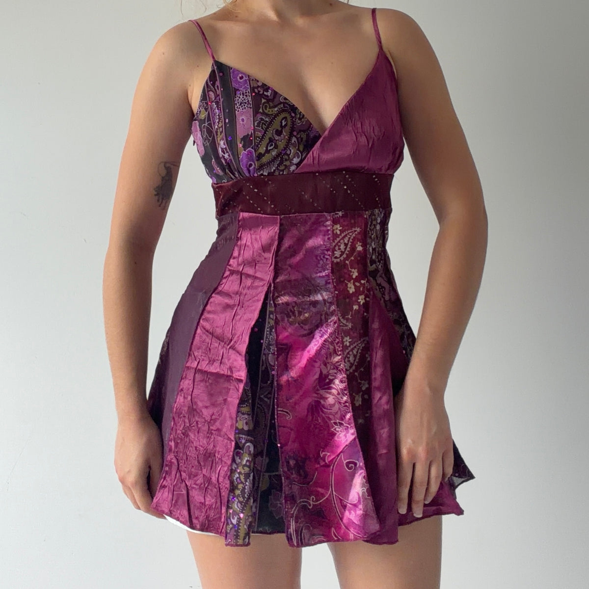 Luna Chix Patchwork Babydoll | S