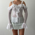 Kaelyn-Max Plissé Ruffle Top | M