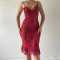Moss & Spy Lace Midi Dress | S
