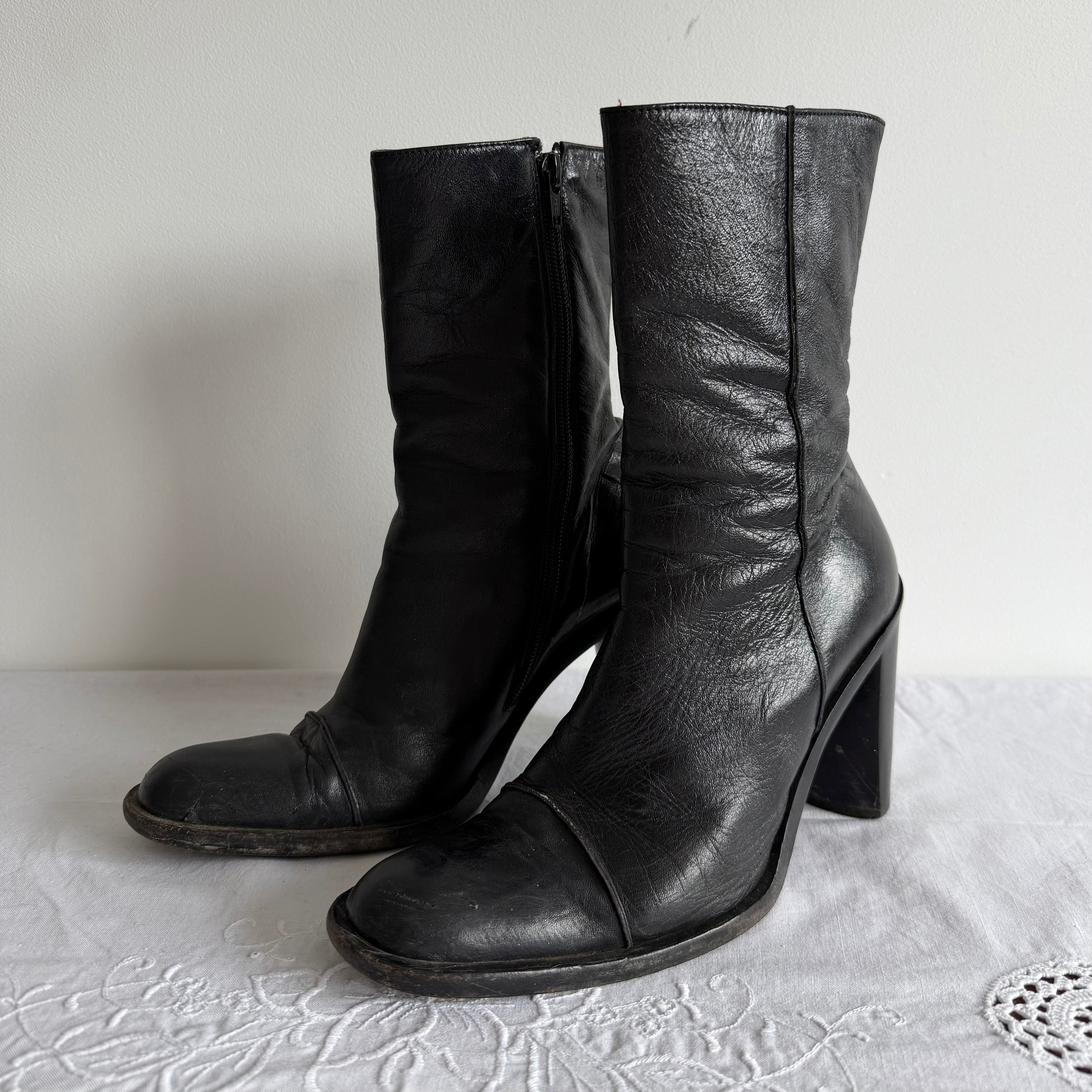 7R Italian Mid Calf Boots | EU 37 / US 6.5 / UK 4
