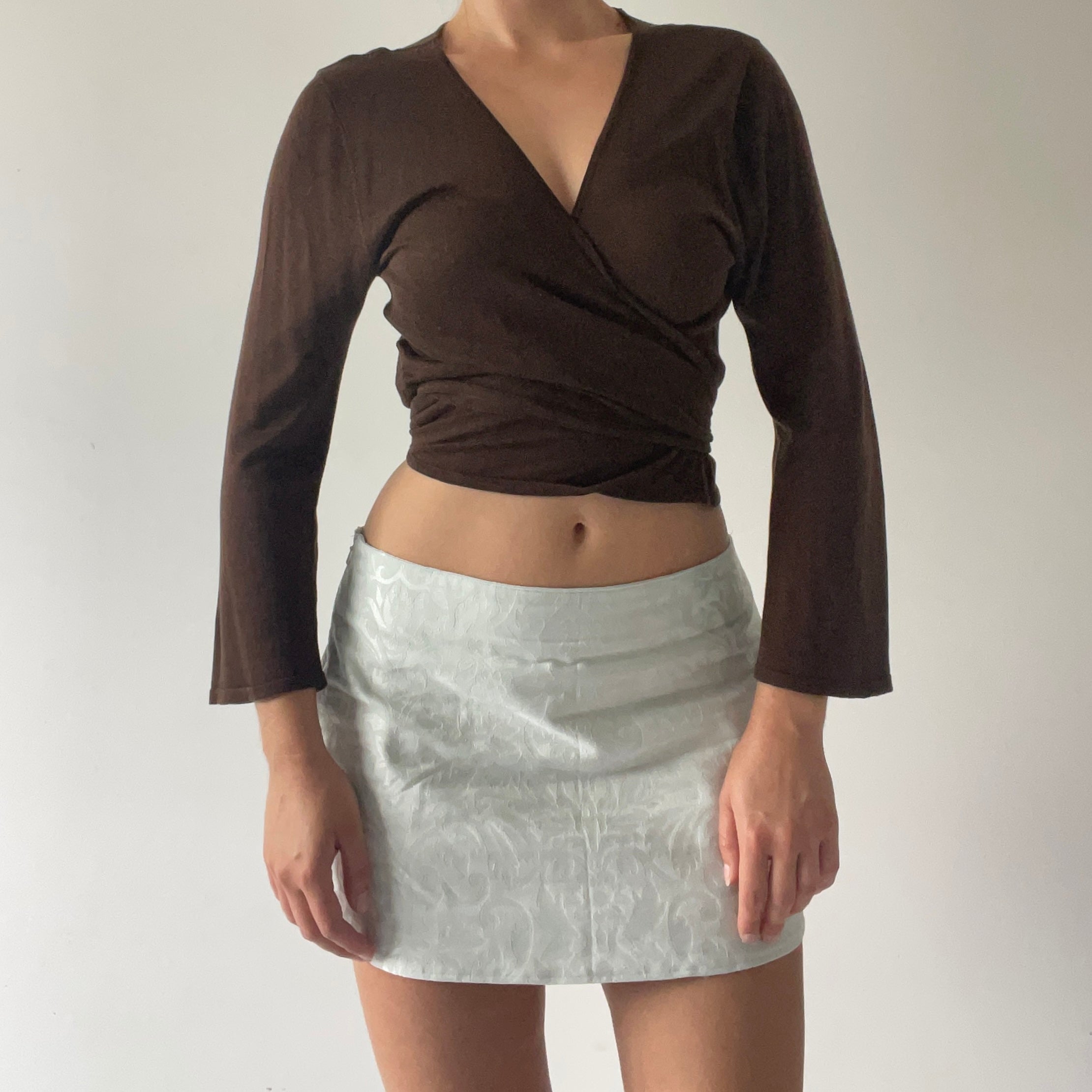 Silk Knit Wrap Tie Top | 8-10
