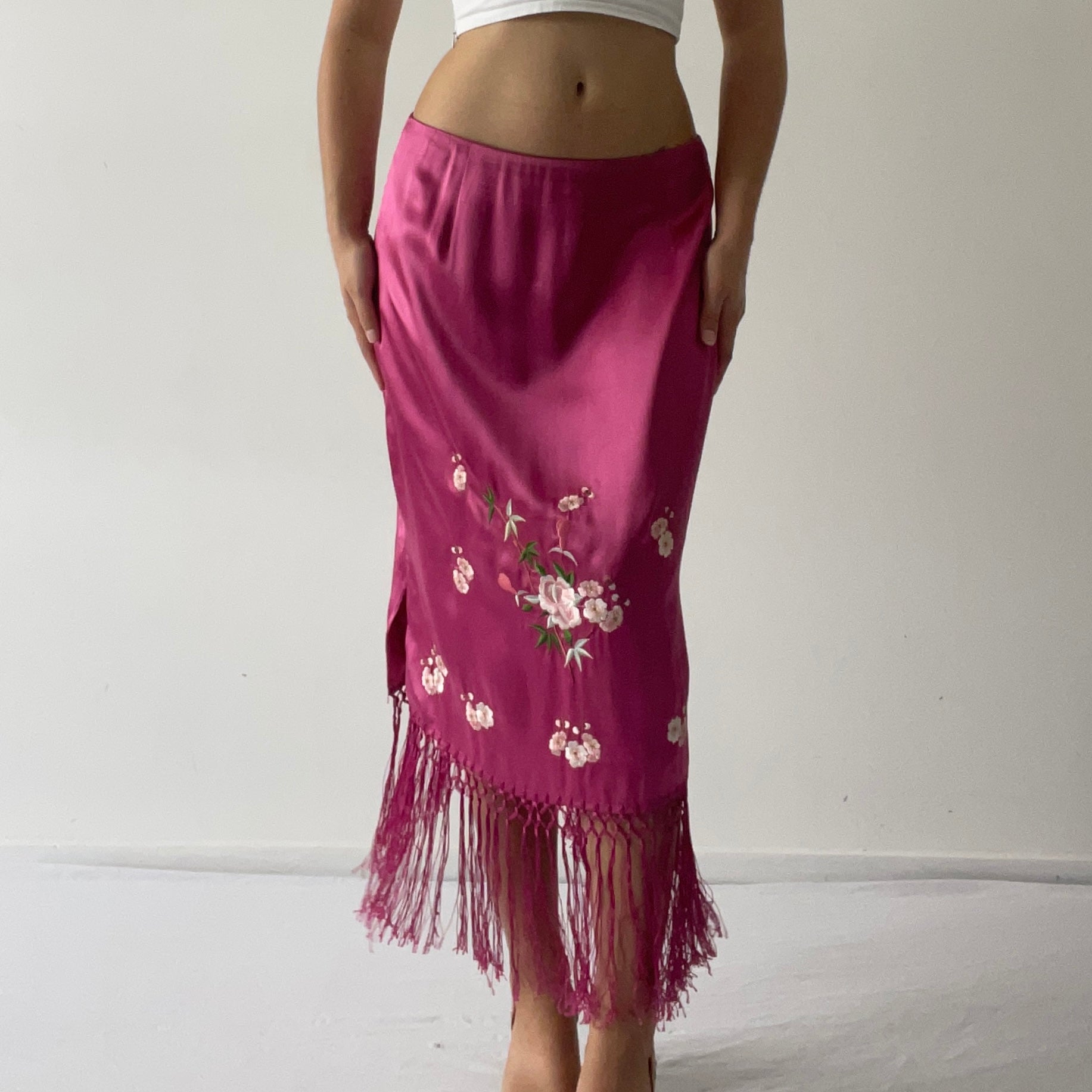 *Rare* Warehouse Silk Skirt | 10-14