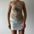 Mesh Floral Halter Top | 10-12