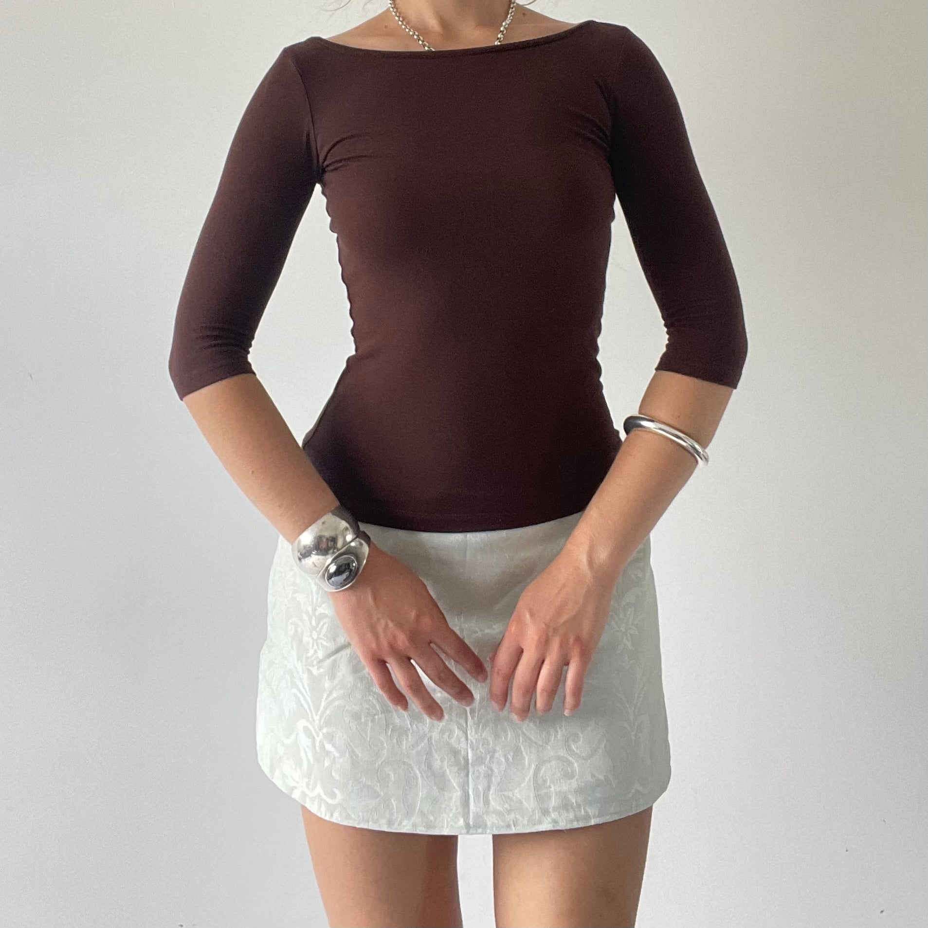 Zara Boat Neck Top | 6-8