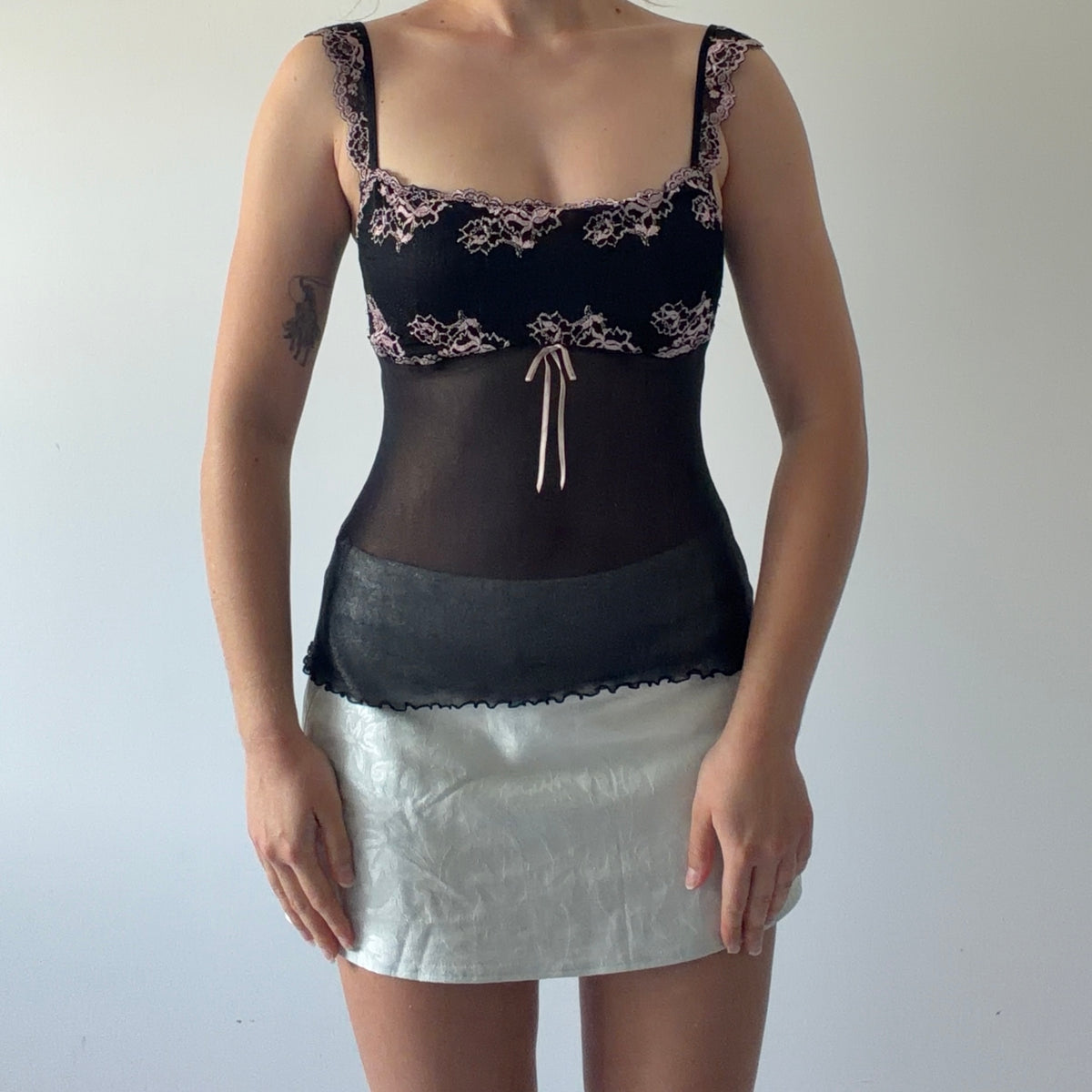 Gilligan & O'Malley Lace Cami | 6-8