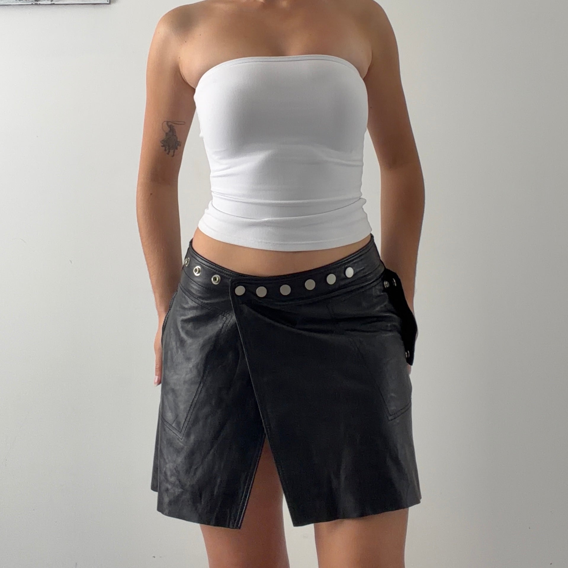 Leather Mini Skirt | 6-8