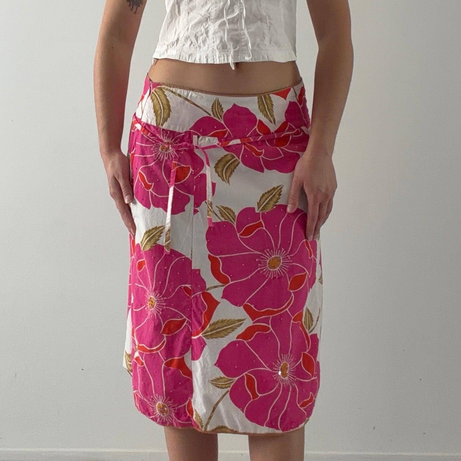 Dunnes Floral Midi Skirt | M