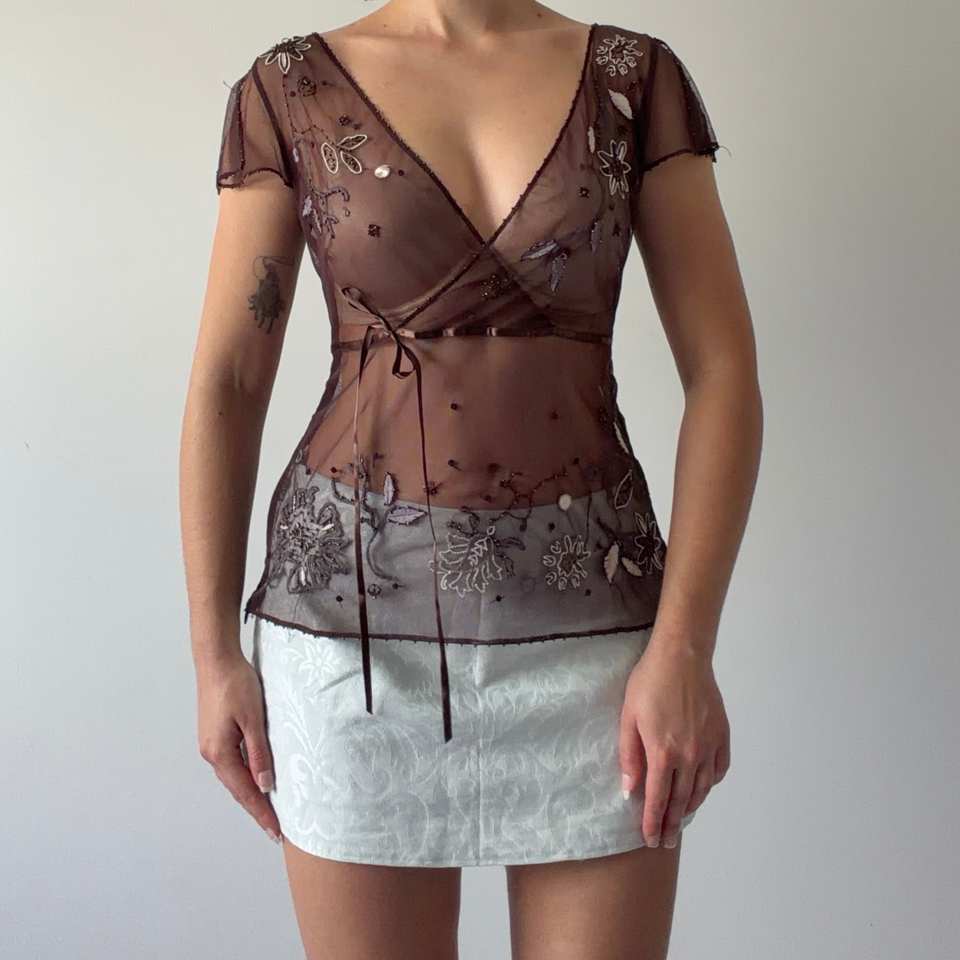 Beaded Mesh Top | 10-12