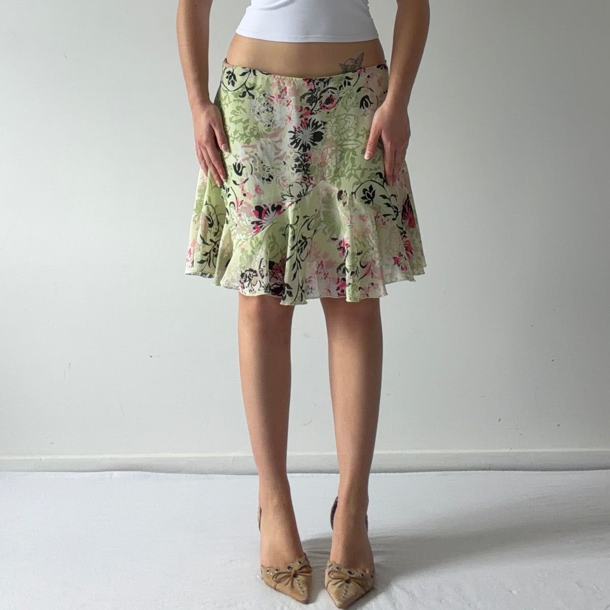 Ally B Floral Midi Skirt | 10-12