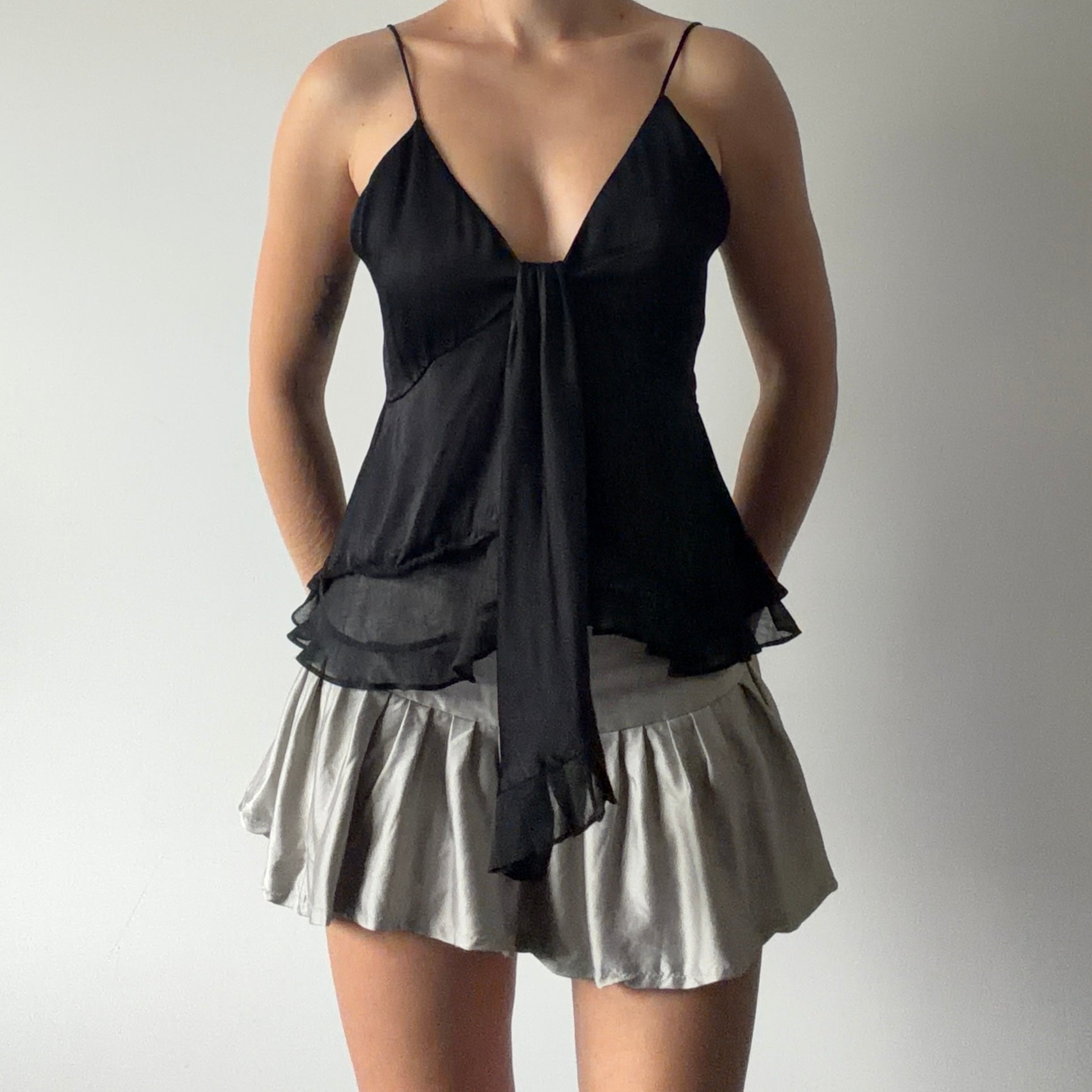 Satin Ruffle Cami | 8-10
