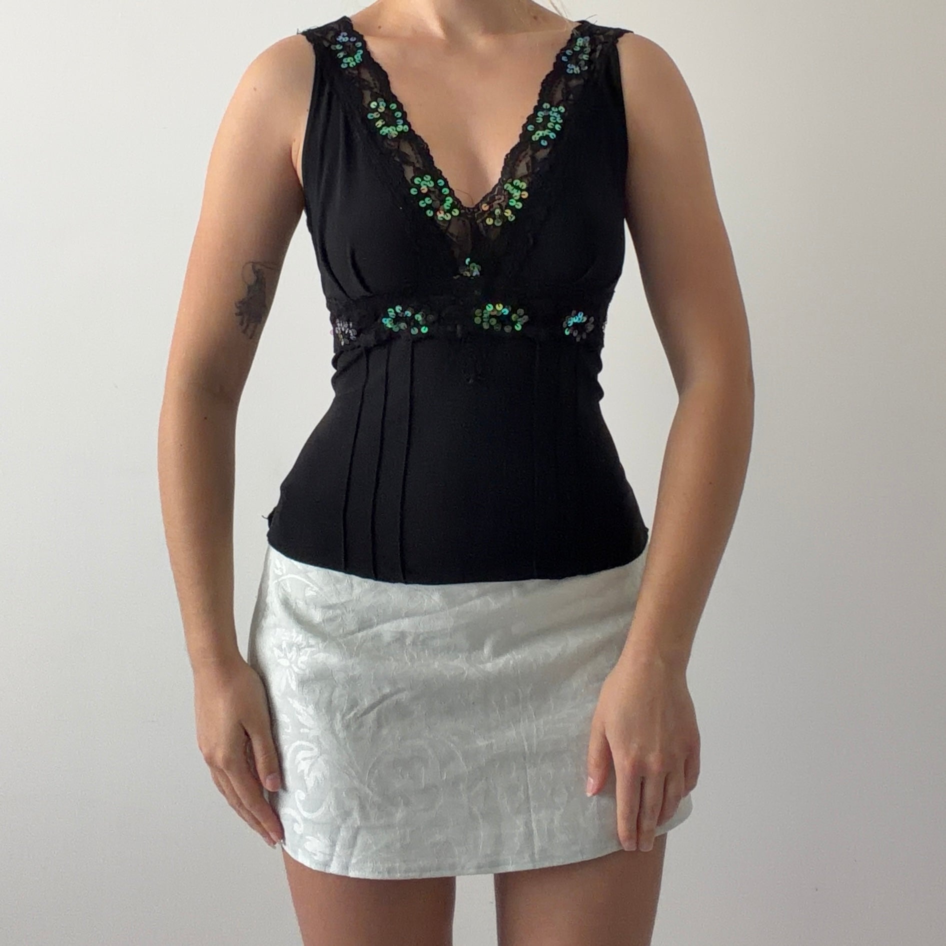 j.t.b Sequin Cami Top | Made in USA | M