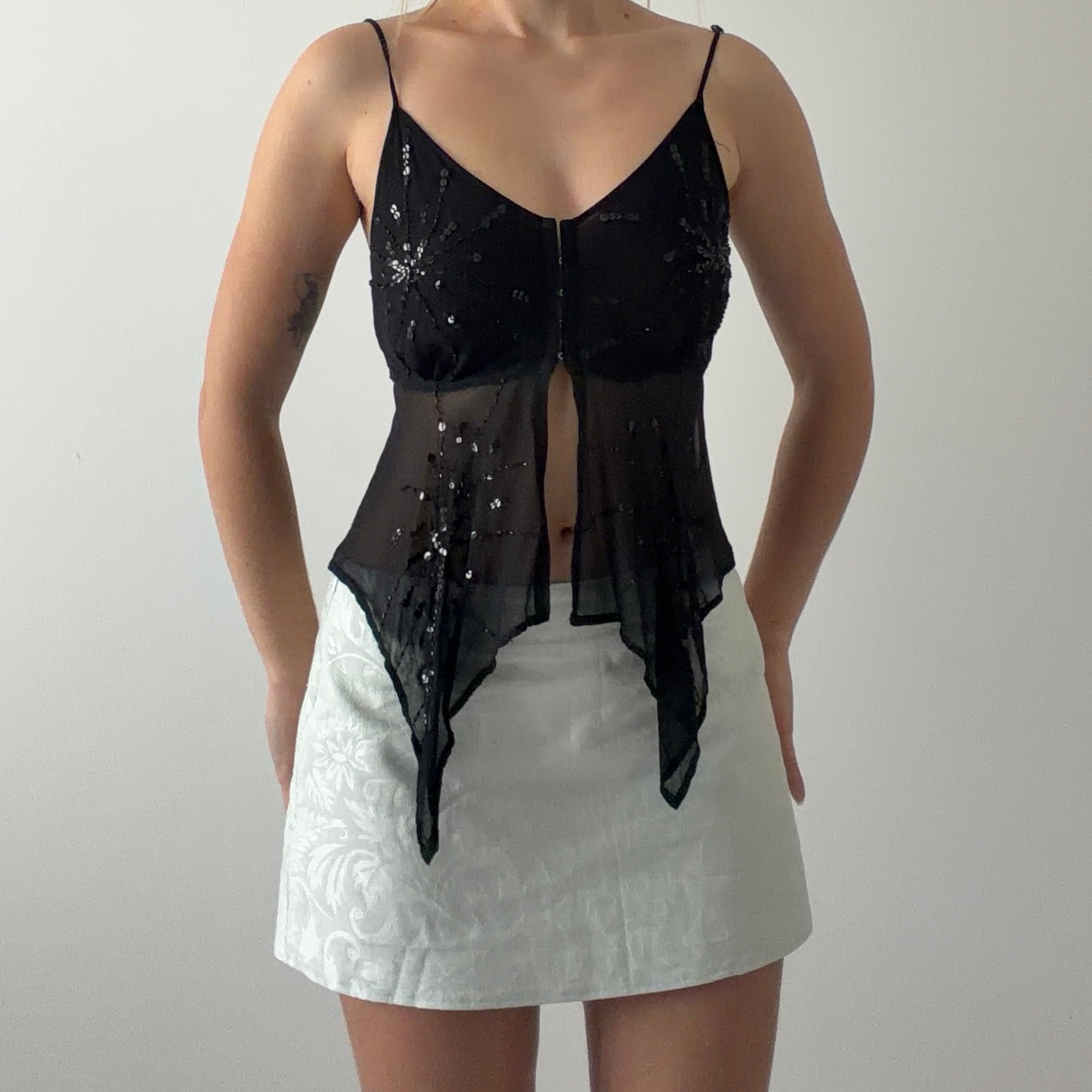 Shirley of Hollywood Silk Beaded Cami | M