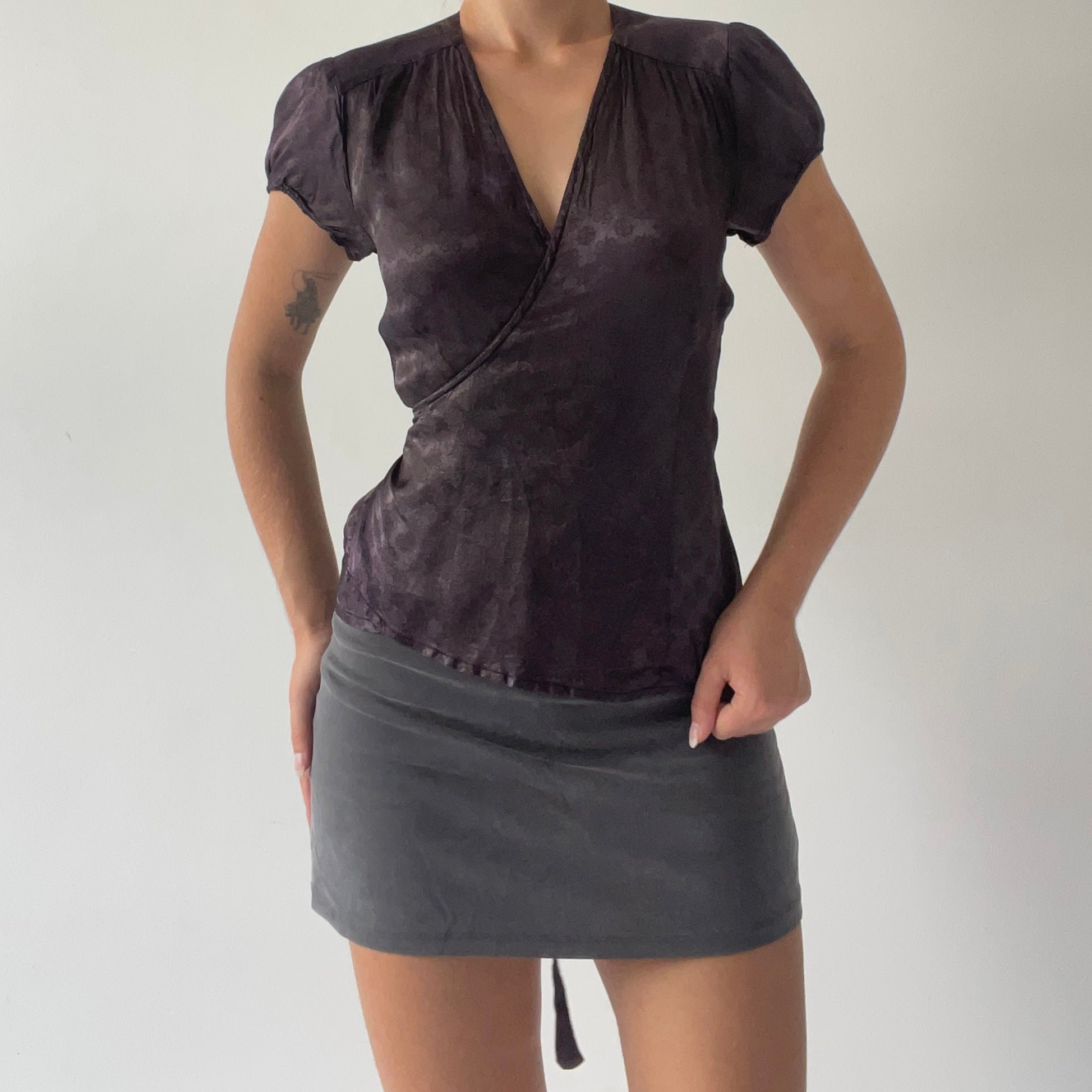 Satin Wrap Top | Made in Australia | 8-10