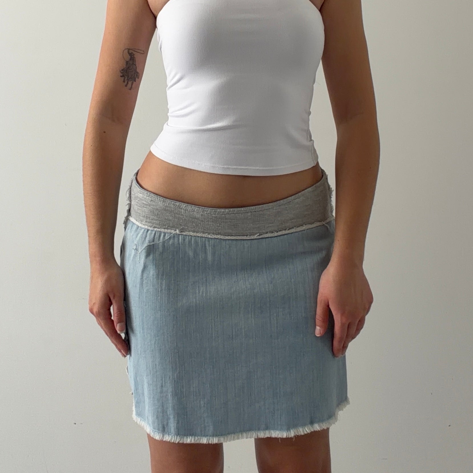 Italian Denim Mini Skirt | M