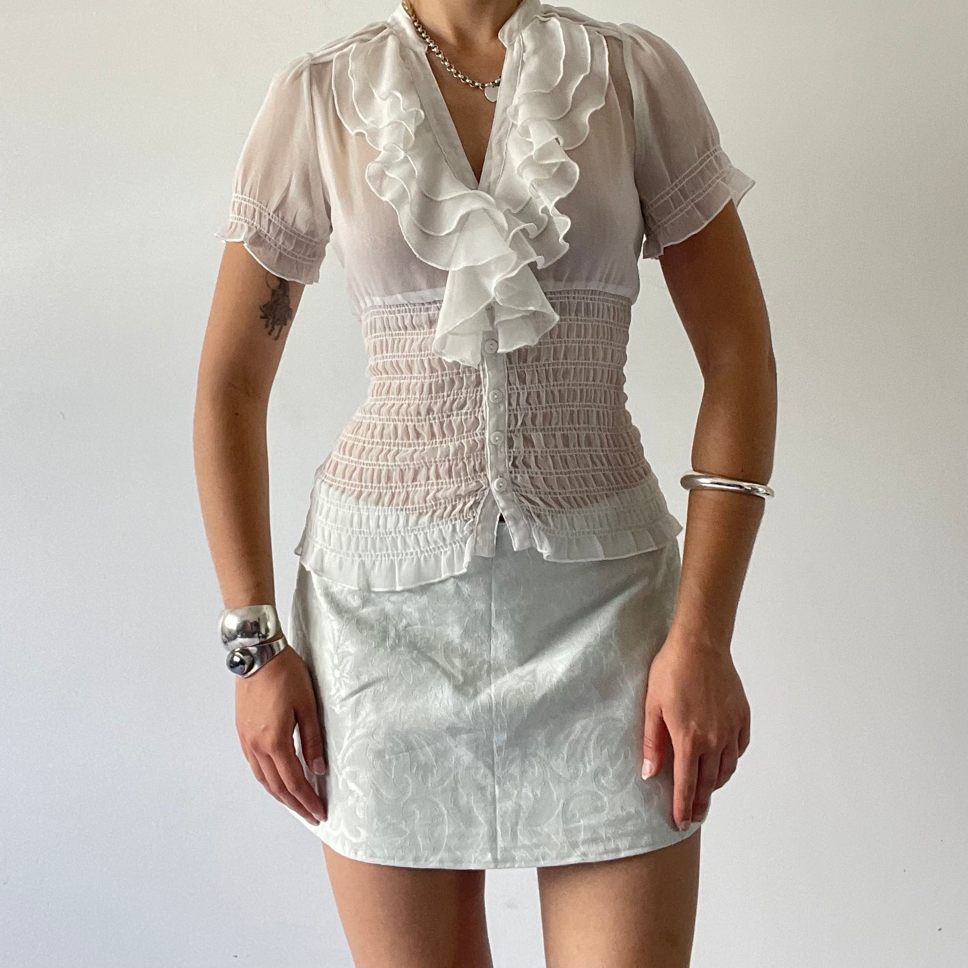 Valleygirl Ruched Babydoll Top | 8-10