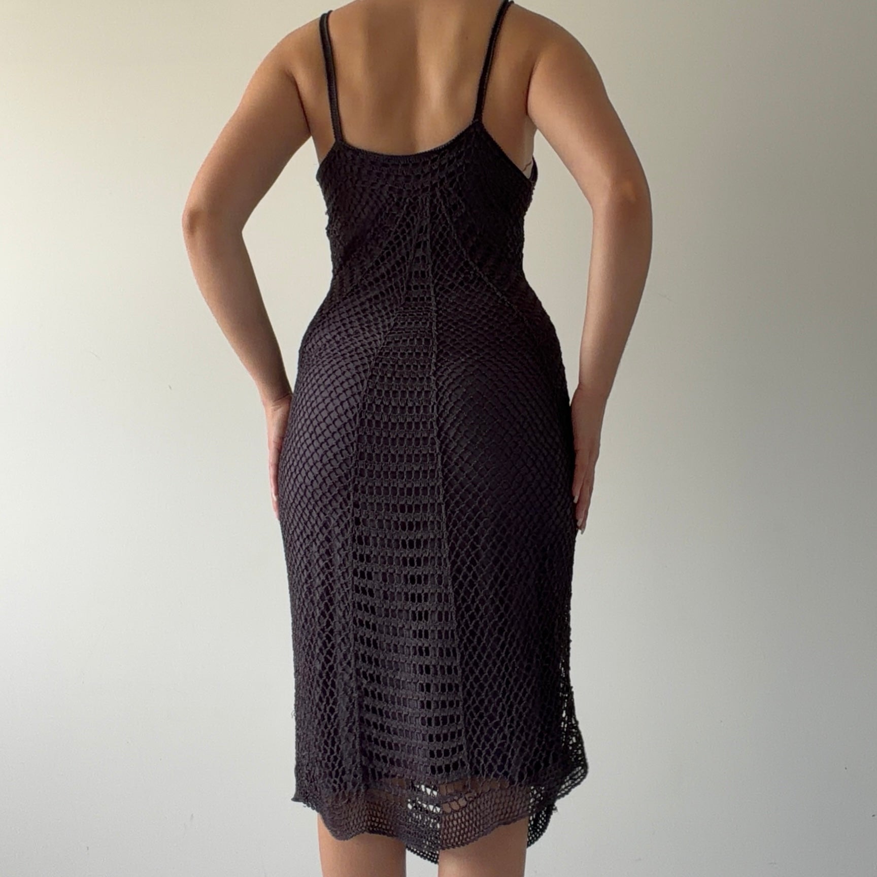 Pagani Beaded Crochet Midi Dress | M