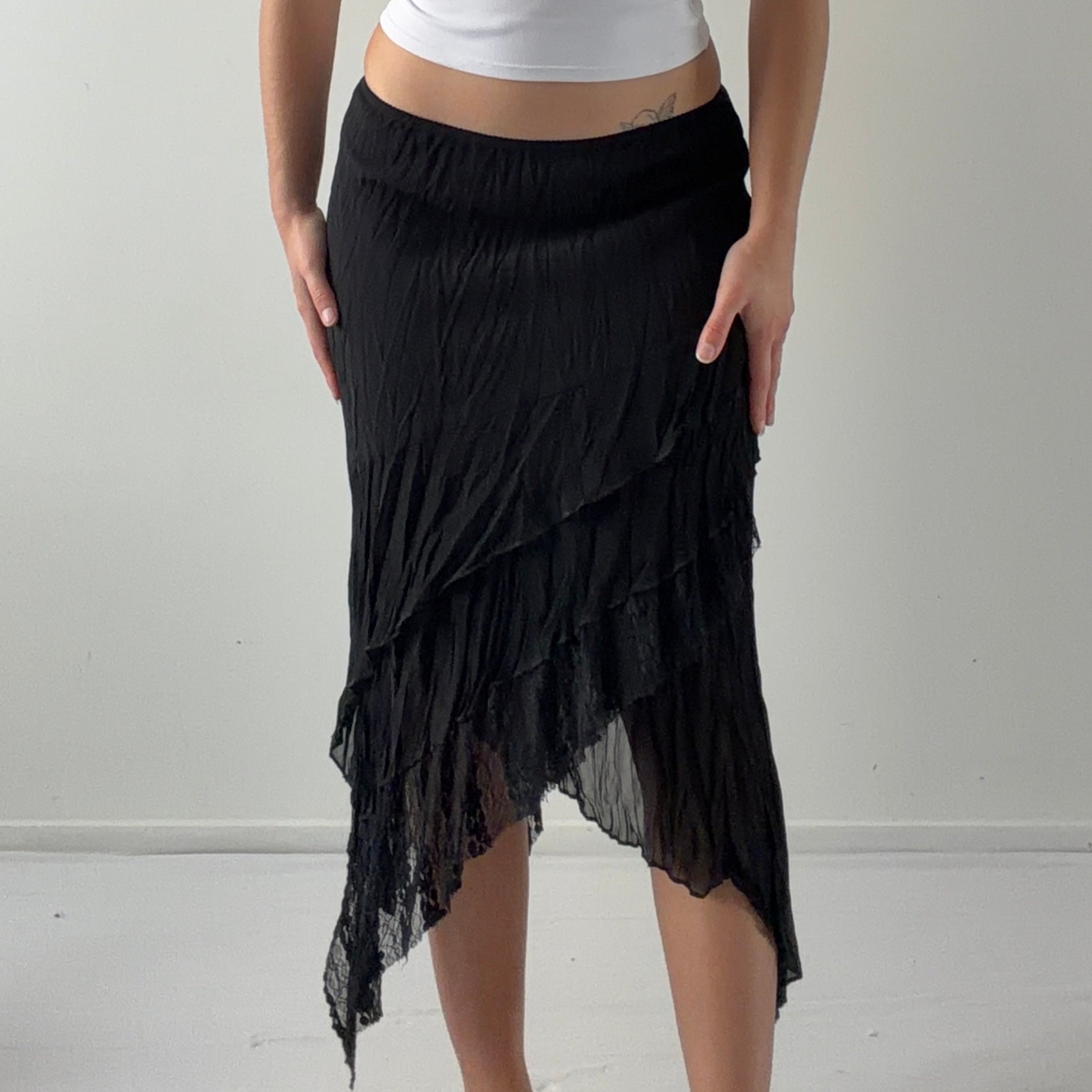 Mexx Layered Asymmetric Midi Skirt | S