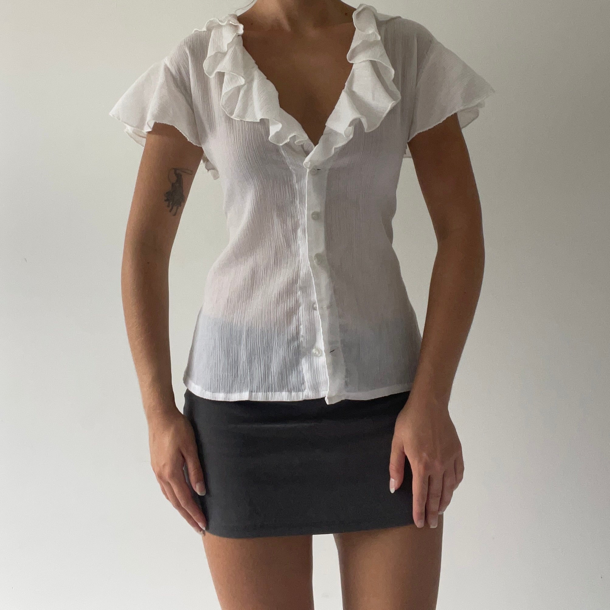 Ruffle Button Up Top | 10-12